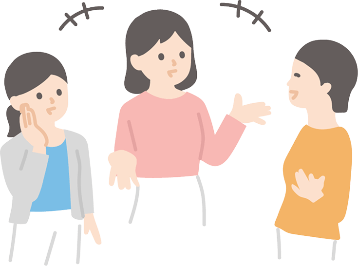 社員たちが笑い合うイラスト